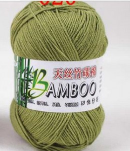 army-green-color-knitted-threads-bamboo-yarn-bamboo-fiber-cotton-yarn-50g-roll-500g-lot-summer