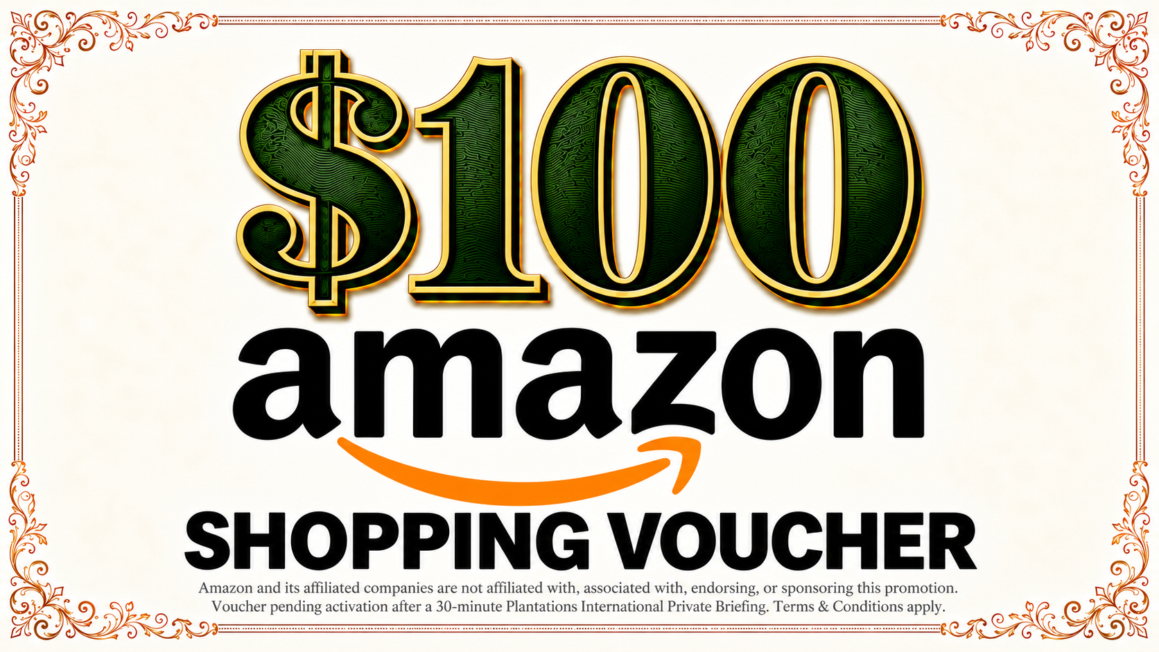 $100 Amazon Shopping Voucher $100 Amazon Shopping Voucher